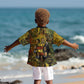 Black History Portrait Collage Kid Hawaiian Shirt Africa Empowering They Not Like Us Quote in Grunge Paint - African Pride