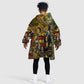 Black History Portrait Collage Kid Wearable Blanket Hoodie Africa Empowering They Not Like Us Quote in Grunge Paint - African Pride