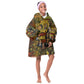 Black History Portrait Collage Kid Wearable Blanket Hoodie Africa Empowering They Not Like Us Quote in Grunge Paint - African Pride