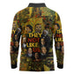 Black History Portrait Collage Long Sleeve Polo Shirt Africa Empowering They Not Like Us Quote in Grunge Paint - African Pride