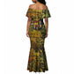 Black History Portrait Collage Mermaid Dress Africa Empowering They Not Like Us Quote in Grunge Paint - African Pride