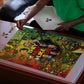 Black History Portrait Collage Puzzle Africa Empowering They Not Like Us Quote in Grunge Paint - African Pride