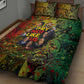 Black History Portrait Collage Quilt Bed Set Africa Empowering They Not Like Us Quote in Grunge Paint - African Pride