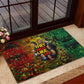 Black History Portrait Collage Rubber Doormat Africa Empowering They Not Like Us Quote in Grunge Paint - African Pride