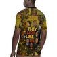 Black History Portrait Collage Rugby Jersey Africa Empowering They Not Like Us Quote in Grunge Paint - African Pride