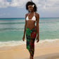 Black History Portrait Collage Sarong Africa Empowering They Not Like Us Quote in Grunge Paint - African Pride