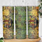 Black History Portrait Collage Skinny Tumbler Africa Empowering They Not Like Us Quote in Grunge Paint - African Pride