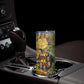 Black History Portrait Collage Skinny Tumbler Africa Empowering They Not Like Us Quote in Grunge Paint - African Pride