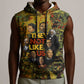 Black History Portrait Collage Sleeveless Hoodie Africa Empowering They Not Like Us Quote in Grunge Paint - African Pride