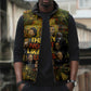 Black History Portrait Collage Sleeveless Puffer Jacket Africa Empowering They Not Like Us Quote in Grunge Paint - African Pride