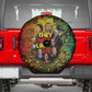 Black History Portrait Collage Spare Tire Cover Africa Empowering They Not Like Us Quote in Grunge Paint - African Pride