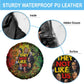Black History Portrait Collage Spare Tire Cover Africa Empowering They Not Like Us Quote in Grunge Paint - African Pride