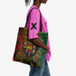 Black History Portrait Collage Tote Bag Africa Empowering They Not Like Us Quote in Grunge Paint - African Pride