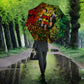 Black History Portrait Collage Umbrella Africa Empowering They Not Like Us Quote in Grunge Paint - African Pride