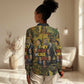 Black History Portrait Collage Women Casual Shirt Africa Empowering They Not Like Us Quote in Grunge Paint - African Pride
