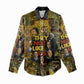 Black History Portrait Collage Women Casual Shirt Africa Empowering They Not Like Us Quote in Grunge Paint - African Pride