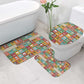 Everyday Genius Powered by Black Minds Bathroom Set with Colorful Invention Icons Pattern - African Pride