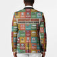Everyday Genius Powered by Black Minds Blazer with Colorful Invention Icons Pattern - African Pride
