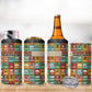 Everyday Genius Powered by Black Minds 4 in 1 Can Cooler Tumbler with Colorful Invention Icons Pattern - African Pride