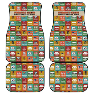 Everyday Genius Powered by Black Minds Car Mats with Colorful Invention Icons Pattern - African Pride