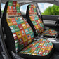 Everyday Genius Powered by Black Minds Car Seat Cover with Colorful Invention Icons Pattern - African Pride