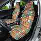 Everyday Genius Powered by Black Minds Car Seat Cover with Colorful Invention Icons Pattern - African Pride