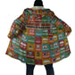 Everyday Genius Powered by Black Minds Cloak with Colorful Invention Icons Pattern - African Pride