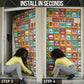 Everyday Genius Powered by Black Minds Door Cover with Colorful Invention Icons Pattern - African Pride