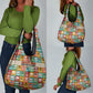 Everyday Genius Powered by Black Minds Grocery Bag with Colorful Invention Icons Pattern - African Pride