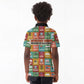 Everyday Genius Powered by Black Minds Kid Polo Shirt with Colorful Invention Icons Pattern - African Pride