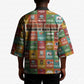 Everyday Genius Powered by Black Minds Kimono with Colorful Invention Icons Pattern - African Pride