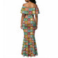 Everyday Genius Powered by Black Minds Mermaid Dress with Colorful Invention Icons Pattern - African Pride