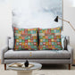 Everyday Genius Powered by Black Minds Pillow Cover with Colorful Invention Icons Pattern - African Pride