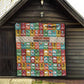 Everyday Genius Powered by Black Minds Quilt with Colorful Invention Icons Pattern - African Pride