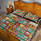 Everyday Genius Powered by Black Minds Quilt Bed Set with Colorful Invention Icons Pattern - African Pride