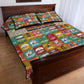 Everyday Genius Powered by Black Minds Quilt Bed Set with Colorful Invention Icons Pattern - African Pride