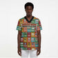 Everyday Genius Powered by Black Minds Scrub Top with Colorful Invention Icons Pattern - African Pride
