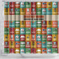 Everyday Genius Powered by Black Minds Shower Curtain with Colorful Invention Icons Pattern - African Pride