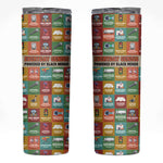 Everyday Genius Powered by Black Minds Skinny Tumbler with Colorful Invention Icons Pattern - African Pride