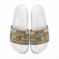Everyday Genius Powered by Black Minds Slide Sandals with Colorful Invention Icons Pattern - African Pride
