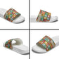 Everyday Genius Powered by Black Minds Slide Sandals with Colorful Invention Icons Pattern - African Pride