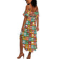 Everyday Genius Powered by Black Minds Summer Maxi Dress with Colorful Invention Icons Pattern - African Pride