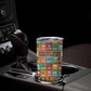 Everyday Genius Powered by Black Minds Tumbler Cup with Colorful Invention Icons Pattern - African Pride
