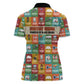 Everyday Genius Powered by Black Minds Women Polo Shirt with Colorful Invention Icons Pattern - African Pride