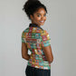 Everyday Genius Powered by Black Minds Women Polo Shirt with Colorful Invention Icons Pattern - African Pride