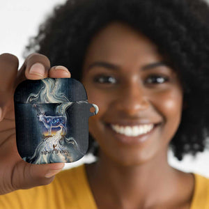 Hesat Celestial Cow Egyptian AirPods Case with Mythic Sky Motif in Cosmic Theme