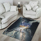 Hesat Celestial Cow Egyptian Area Rug with Mythic Sky Motif in Cosmic Theme
