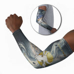 Hesat Celestial Cow Egyptian Arm Sleeves with Mythic Sky Motif in Cosmic Theme