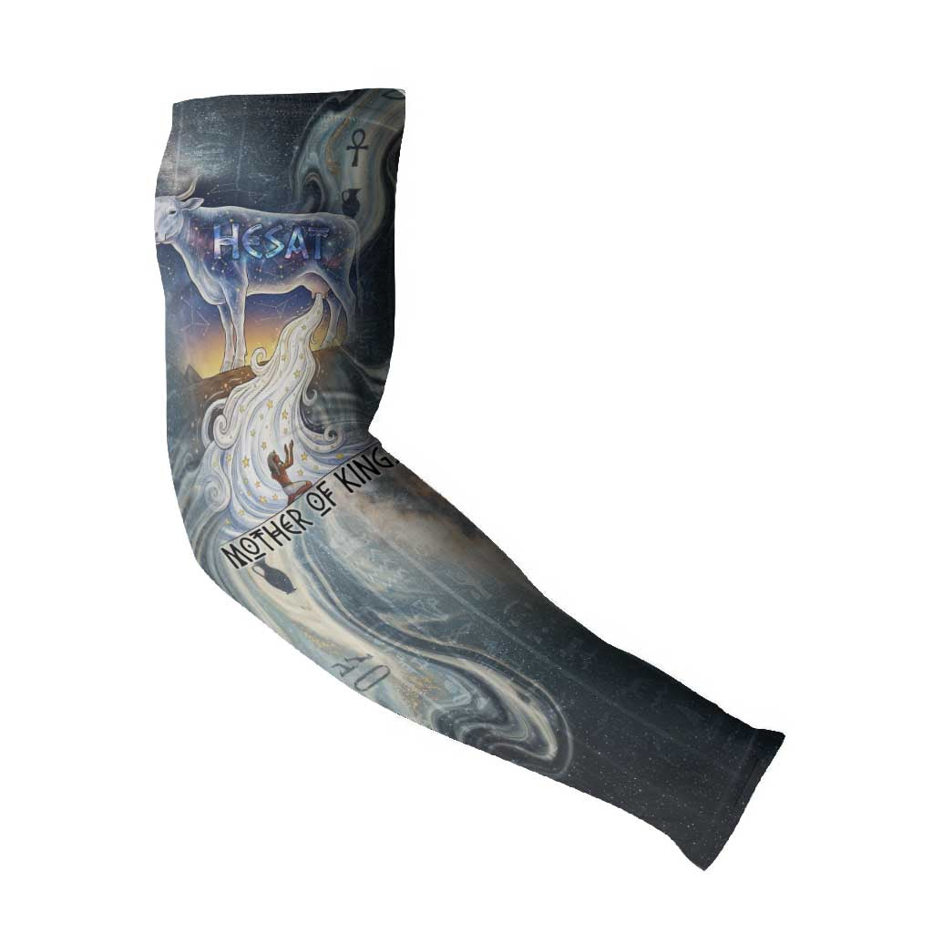 Hesat Celestial Cow Egyptian Arm Sleeves with Mythic Sky Motif in Cosmic Theme