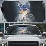 Hesat Celestial Cow Egyptian Auto Sun Shade with Mythic Sky Motif in Cosmic Theme